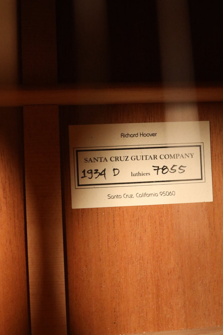 Santa Cruz 1934 D Mahogany - Old Growth Adirondack/Old Growth Mahogany (2023)