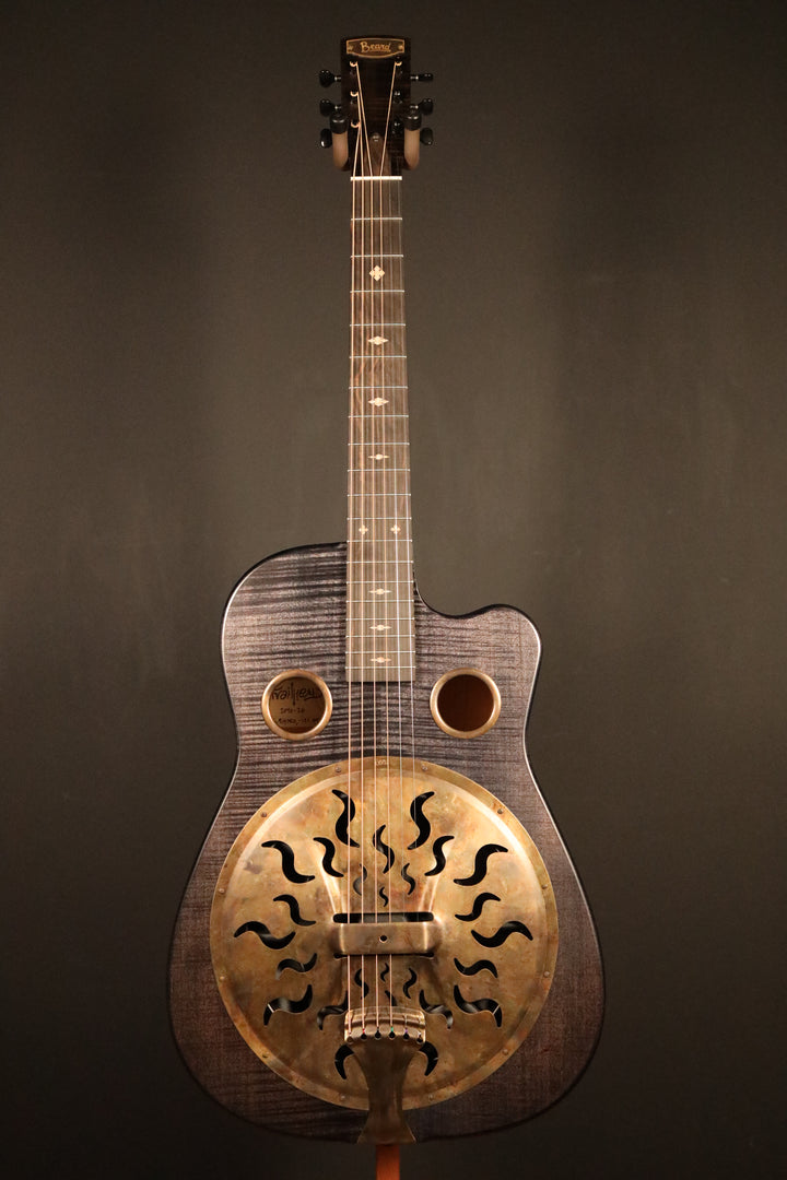 Beard Trailhead-E Roundneck with Cutaway - Black Ice Satin Finish, Fishman Nashville Bridge Pickup