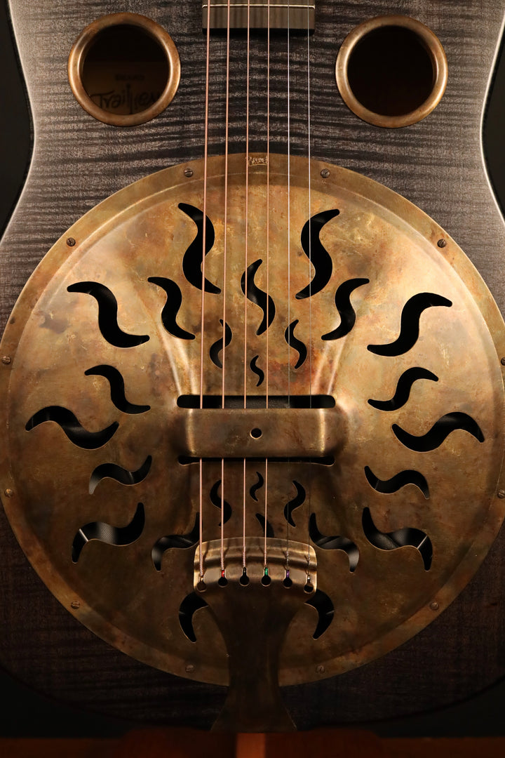 Beard Trailhead-E Roundneck with Cutaway - Black Ice Satin Finish, Fishman Nashville Bridge Pickup
