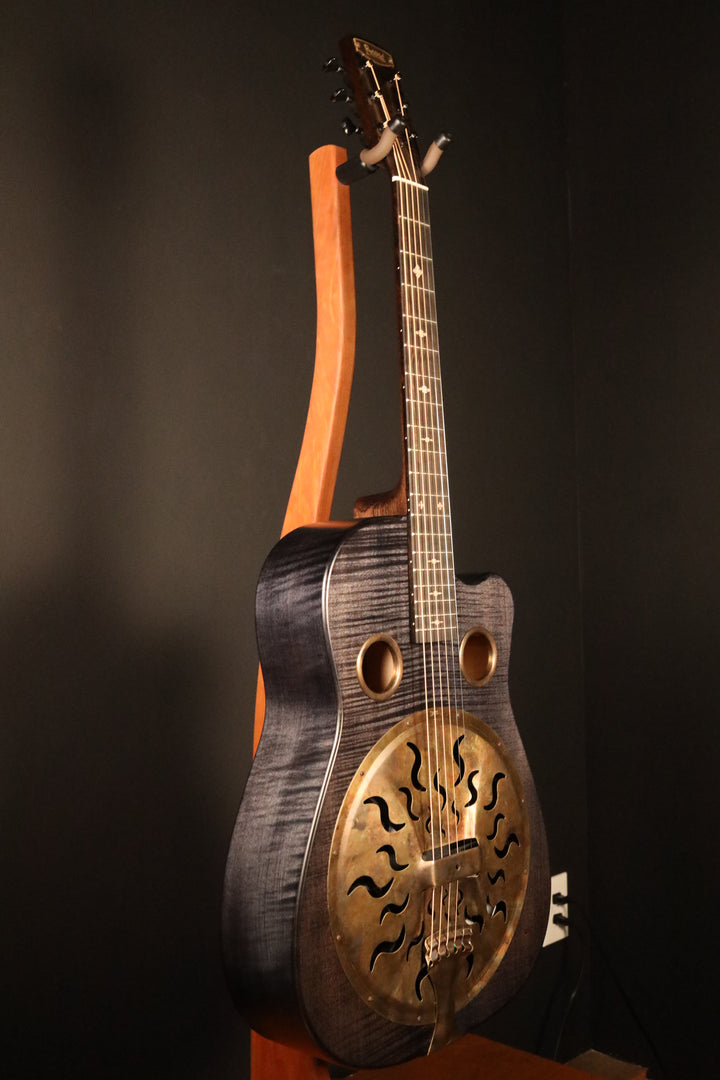 Beard Trailhead-E Roundneck with Cutaway - Black Ice Satin Finish, Fishman Nashville Bridge Pickup