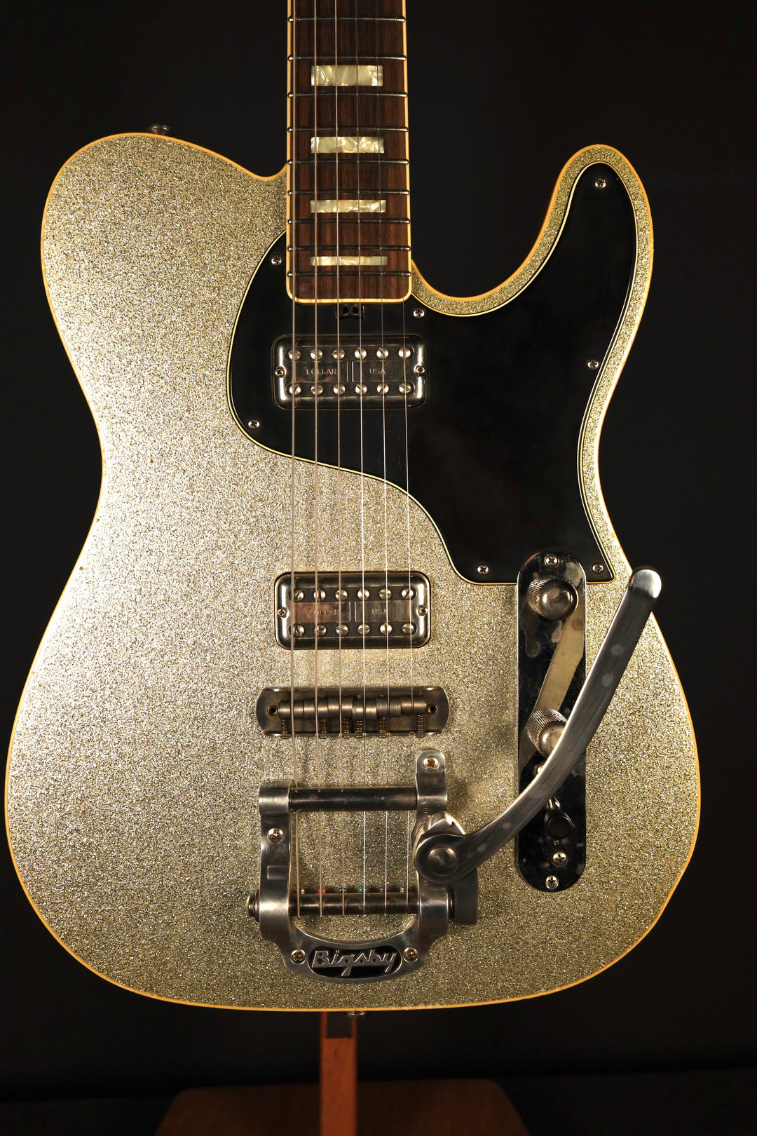 Shabat Lion Special - Silver Sparkle,  LollarTron Pickups, and Bigsby