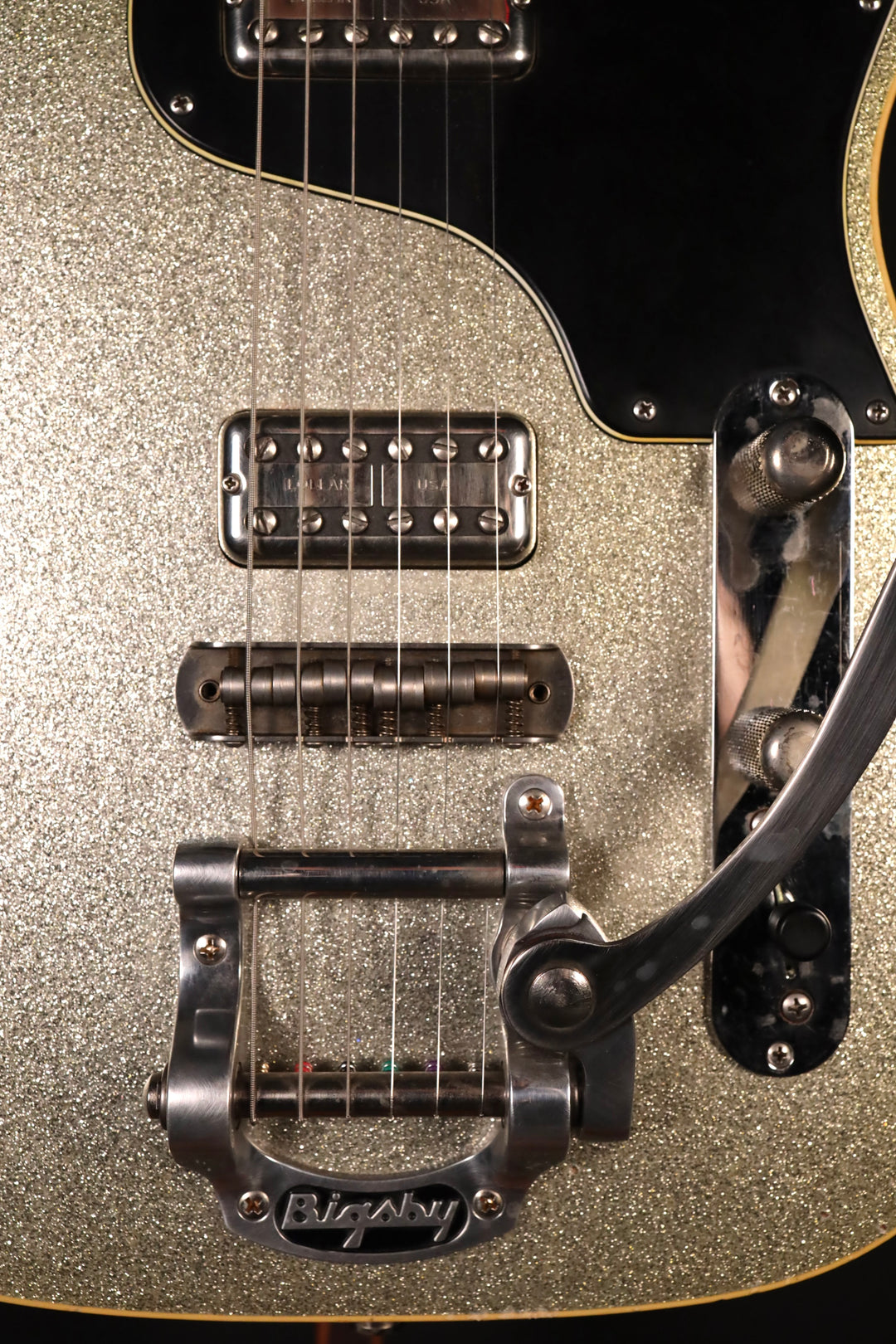 Shabat Lion Special - Silver Sparkle,  LollarTron Pickups, and Bigsby