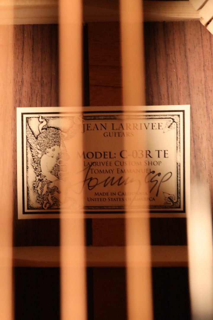 Larrivee C-03R-TE Tommy Emmanuel Custom Shop Tribute Guitar (NEW)