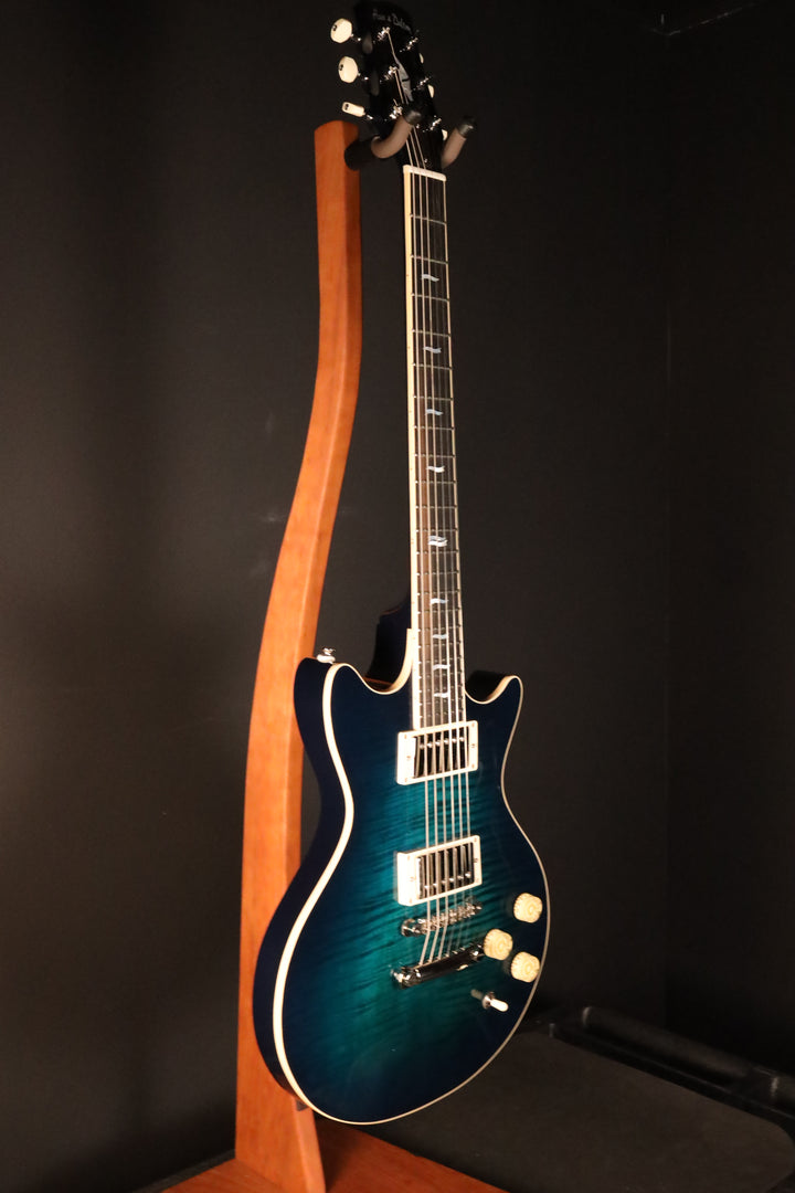 Huss and Dalton Meridian Double Cut Electric Custom - Aqua Blue - Fralin Modern P.A.F. (NEW)
