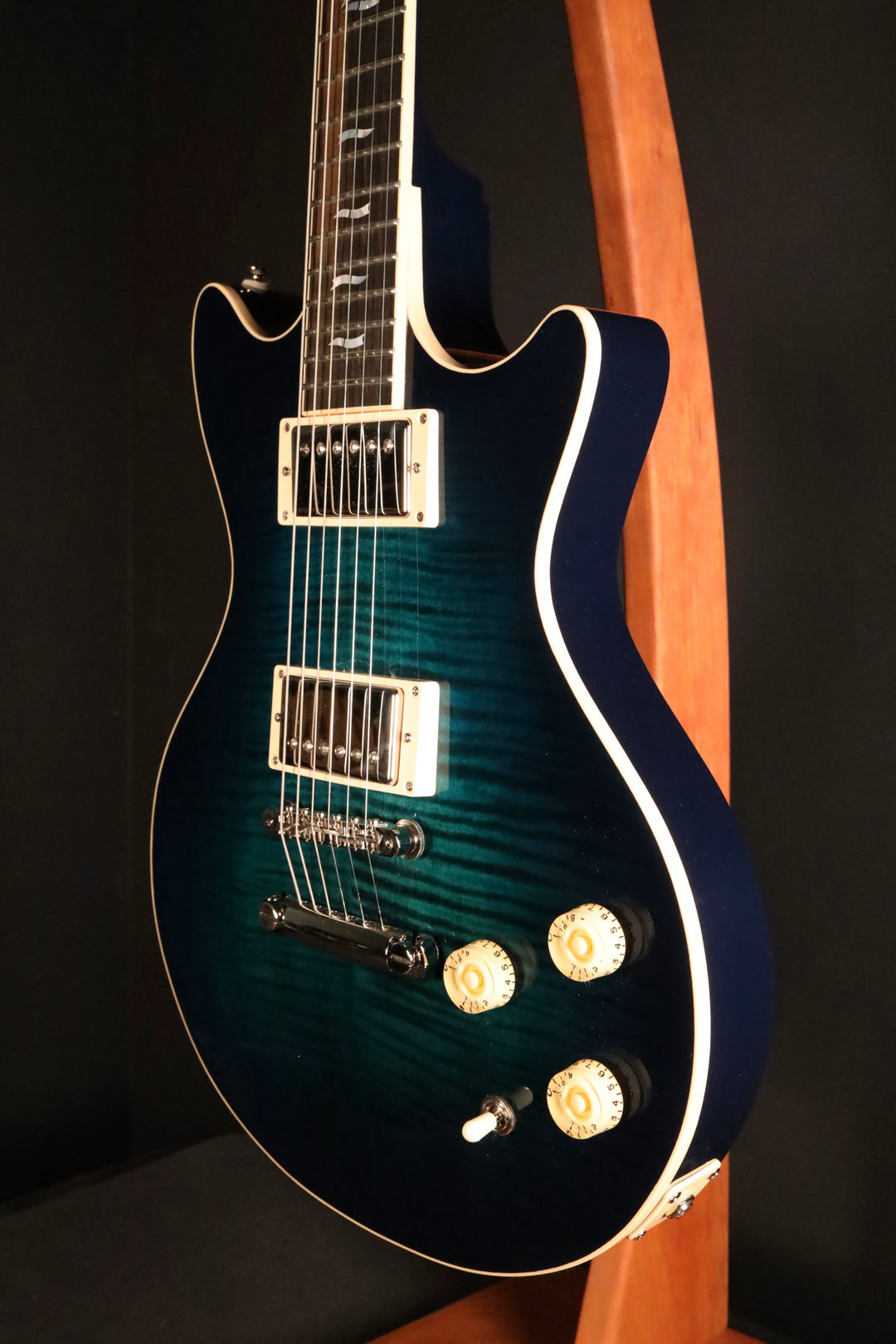Huss and Dalton Meridian Double Cut Electric Custom - Aqua Blue - Fralin Modern P.A.F. (NEW)