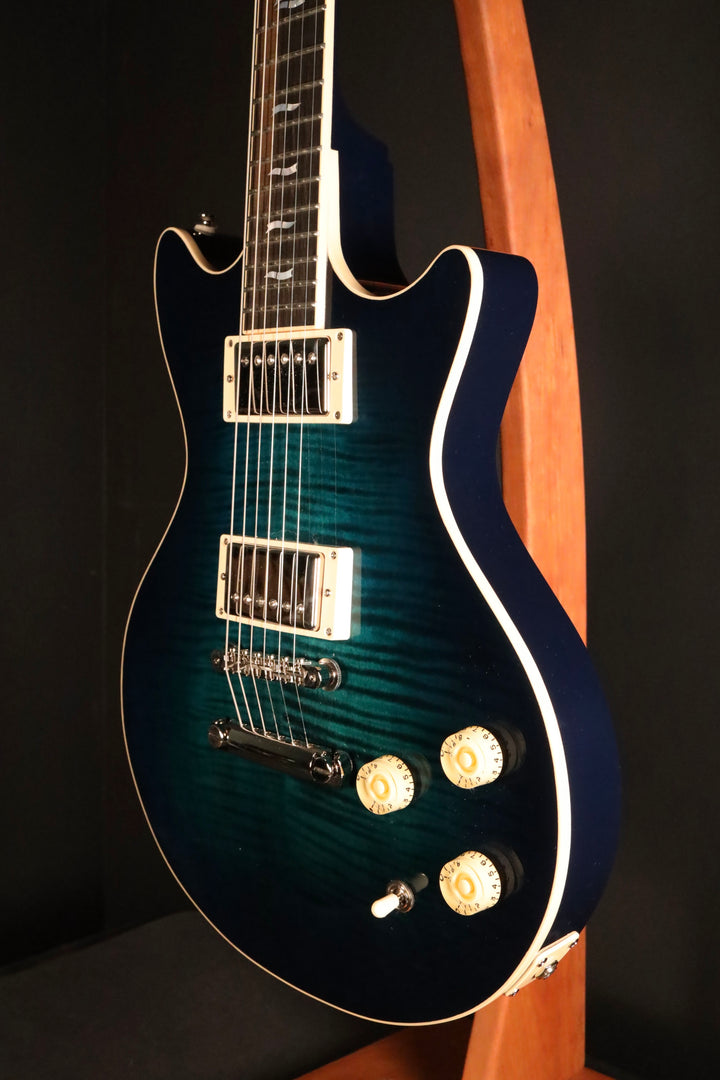Huss and Dalton Meridian Double Cut Electric Custom - Aqua Blue - Fralin Modern P.A.F. (NEW)