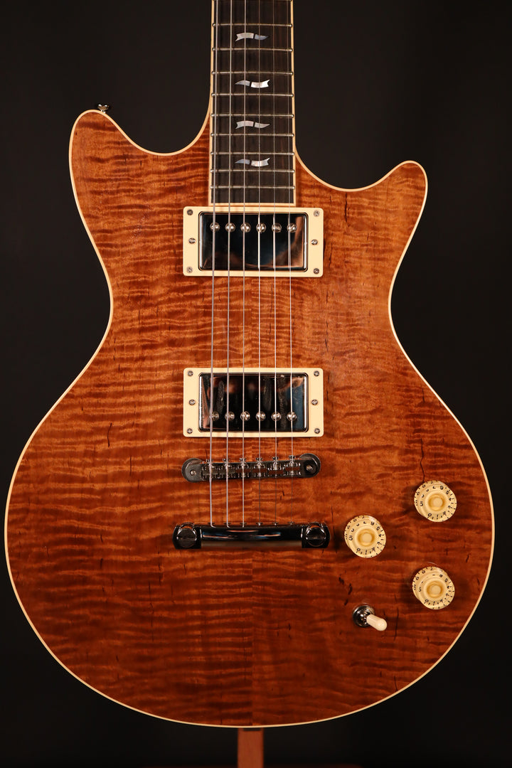Huss and Dalton Meridian Double Cut Electric Custom - Thermo-cured Figured Maple Top, Natural - Fralin Modern P.A.F. (NEW)