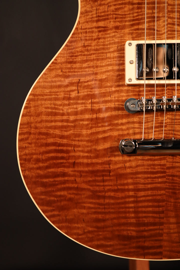 Huss and Dalton Meridian Double Cut Electric Custom - Thermo-cured Figured Maple Top, Natural - Fralin Modern P.A.F. (NEW)