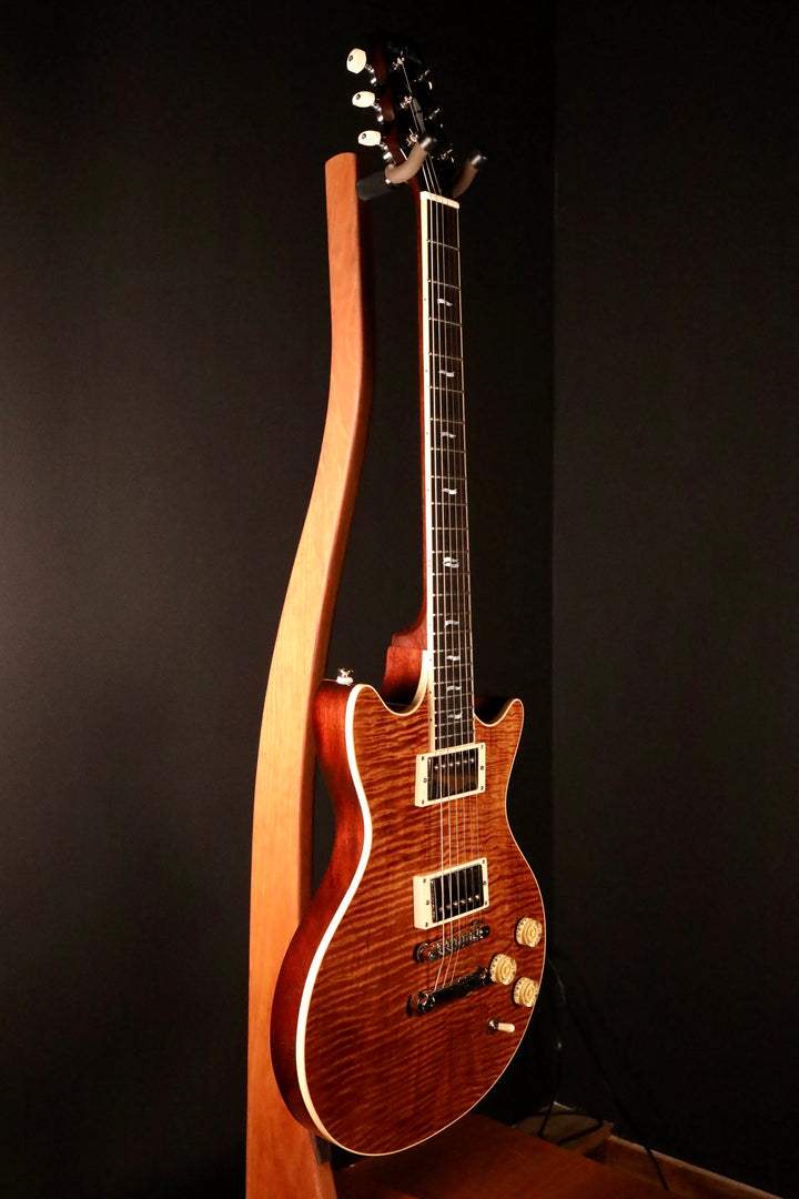 Huss and Dalton Meridian Double Cut Electric Custom - Thermo-cured Figured Maple Top, Natural - Fralin Modern P.A.F. (NEW)