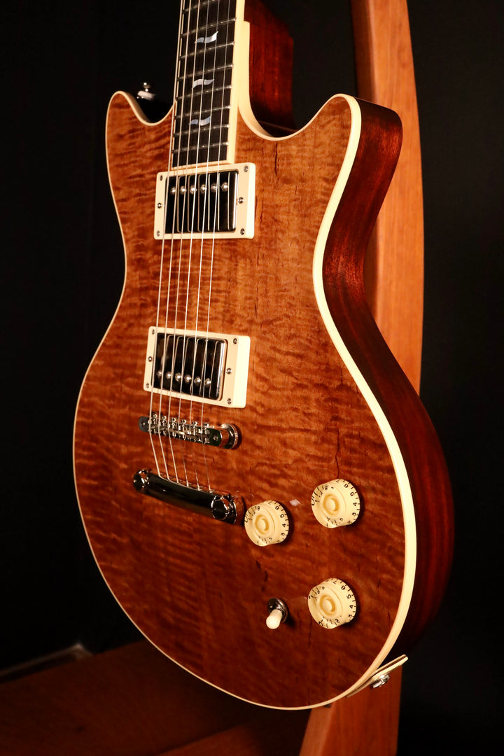 Huss and Dalton Meridian Double Cut Electric Custom - Thermo-cured Figured Maple Top, Natural - Fralin Modern P.A.F. (NEW)