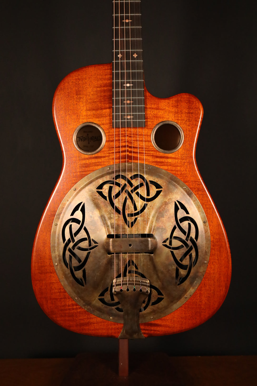 Beard Trailhead-E Roundneck with Cutaway - Tobacco Satin Finish, Fishman Nashville Bridge Pickup