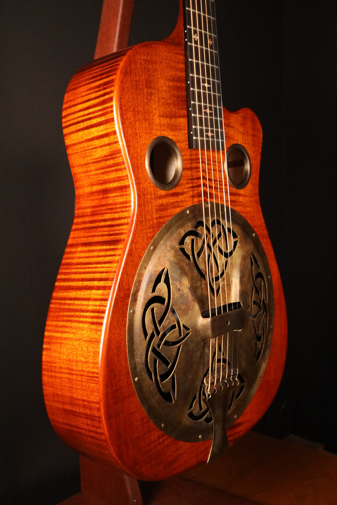 Beard Trailhead-E Roundneck with Cutaway - Tobacco Satin Finish, Fishman Nashville Bridge Pickup