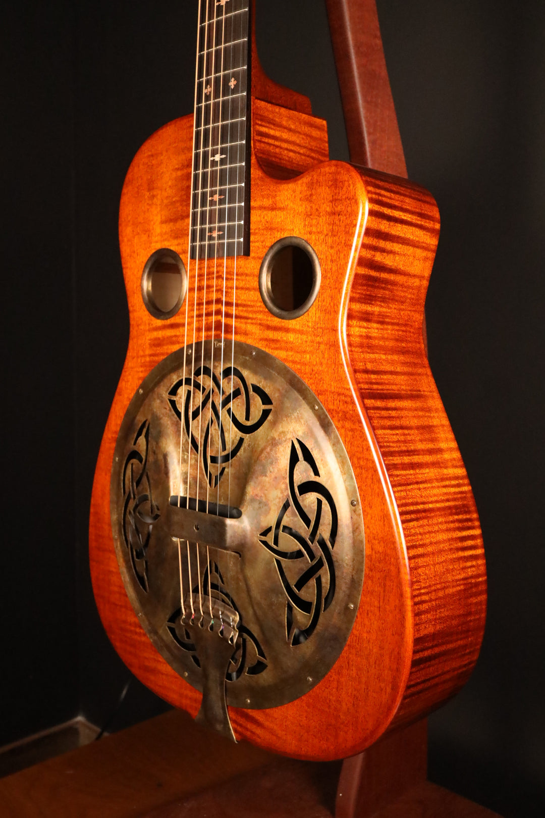 Beard Trailhead-E Roundneck with Cutaway - Tobacco Satin Finish, Fishman Nashville Bridge Pickup