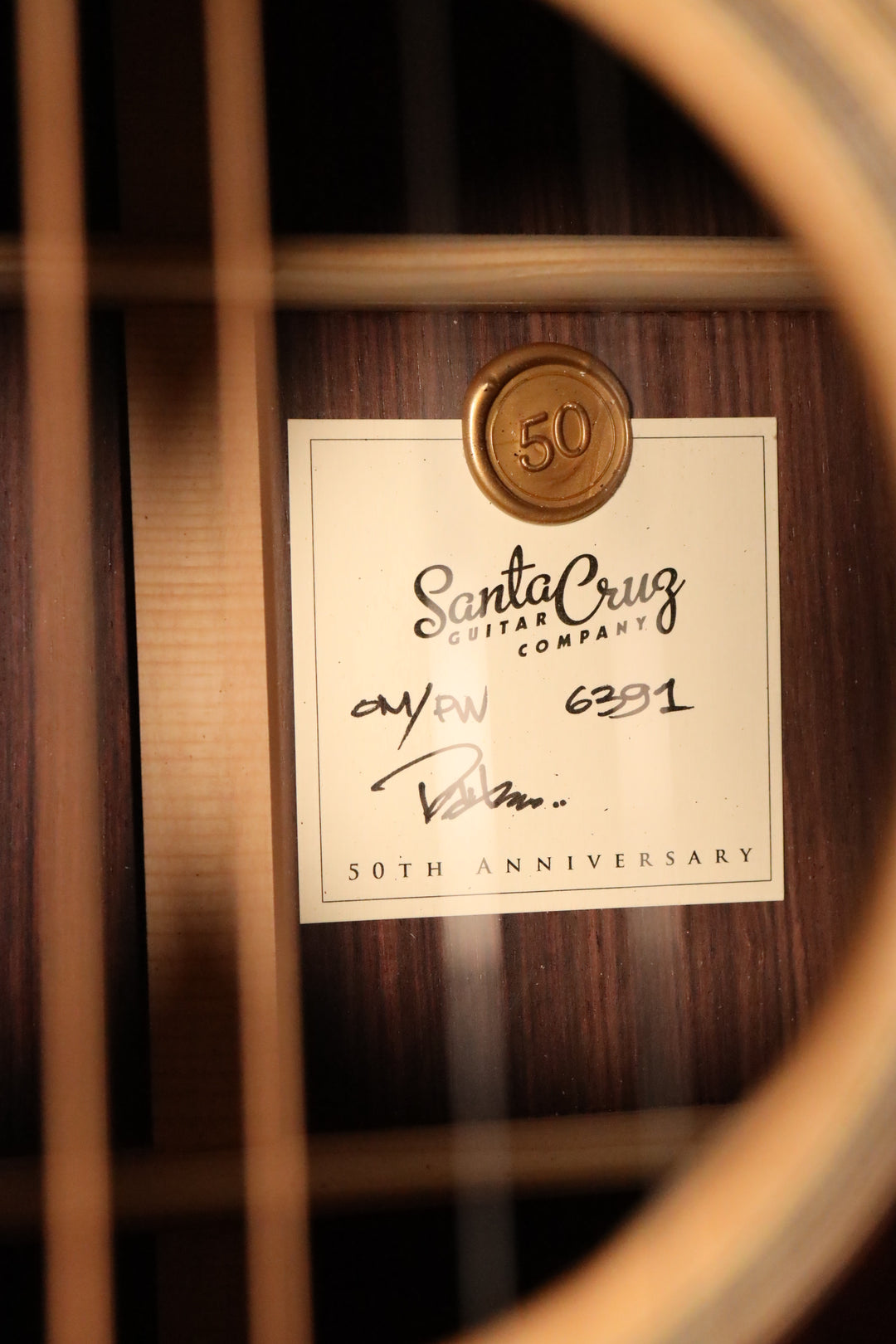 Santa Cruz 50th Anniversary OM/PW - Sitka Spruce/Indian Rosewood (NEW)