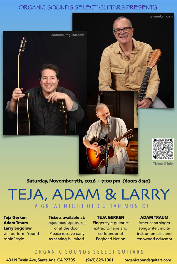 Teja Gerken, Adam Traum and Larry Sogolow - Saturday, November 7th, 2026