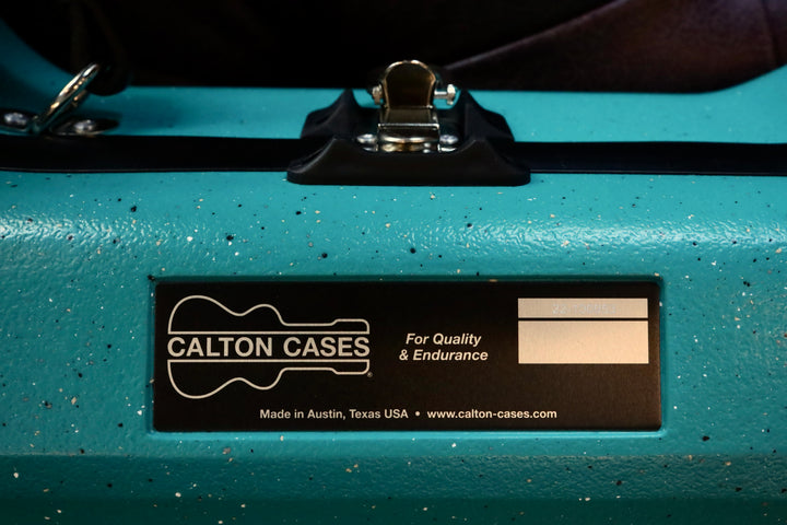 Calton Case D-18 Style Dreadnought - Teal Granite/Silver Interior