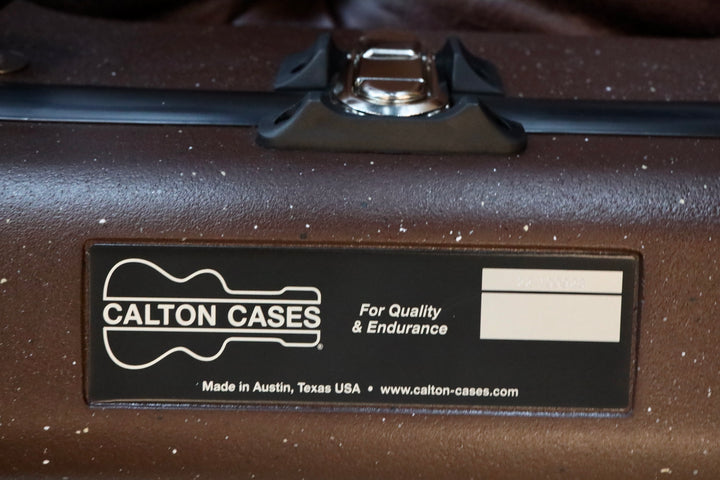 Calton Case - 12 Fret Dreadnought style in Brown Granite/Dark Green Interior