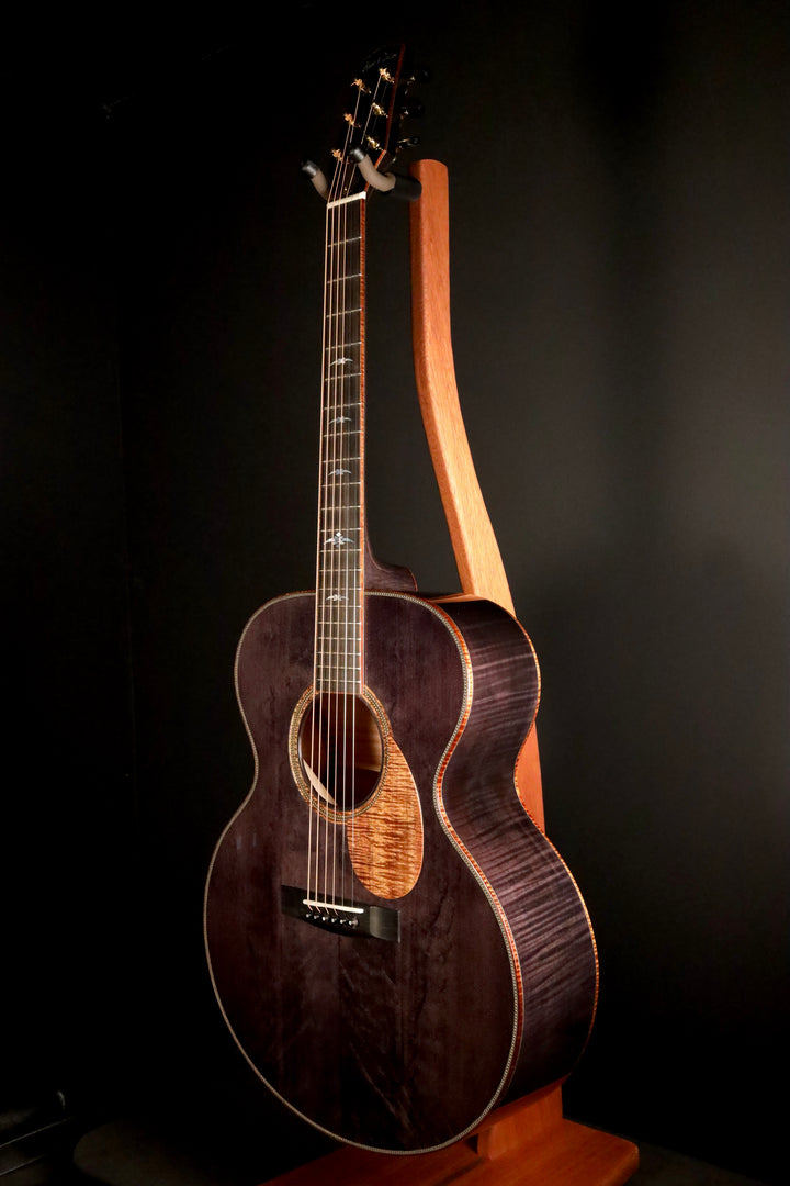 Huss and Dalton MJ Custom - Bearclaw Italian Spruce/Curly Maple/Trans Black Finish (NEW)