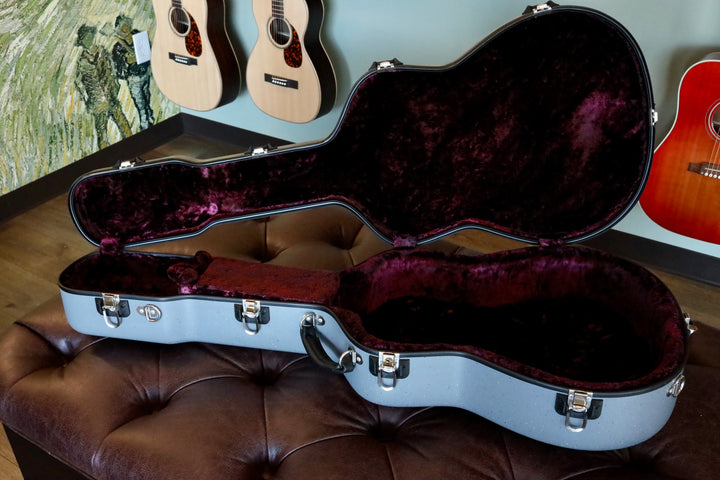 Calton Case - D-18 style - Gray Granite/Burgundy Interior