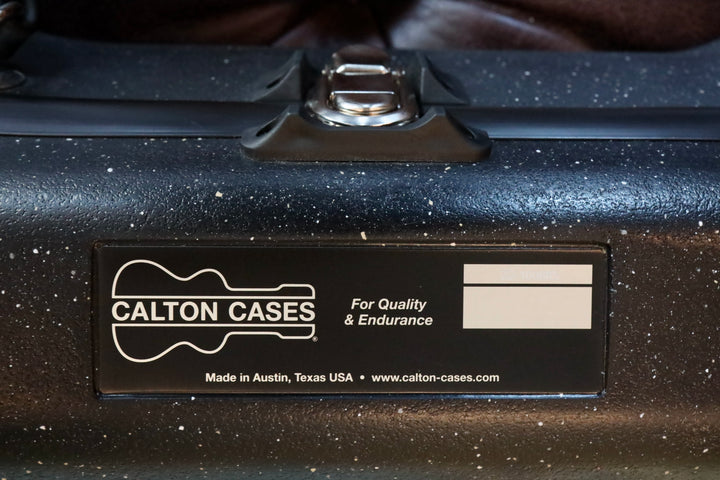 Calton Case - J-45 style, Granite Black/Green Interior