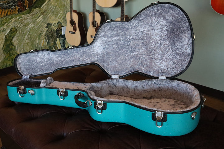 Calton Case D-18 Style Dreadnought - Teal Granite/Silver Interior