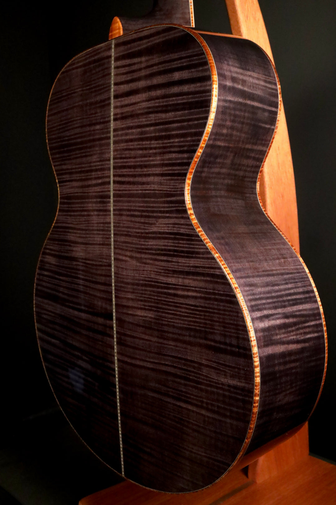 Huss and Dalton MJ Custom - Bearclaw Italian Spruce/Curly Maple/Trans Black Finish (NEW)