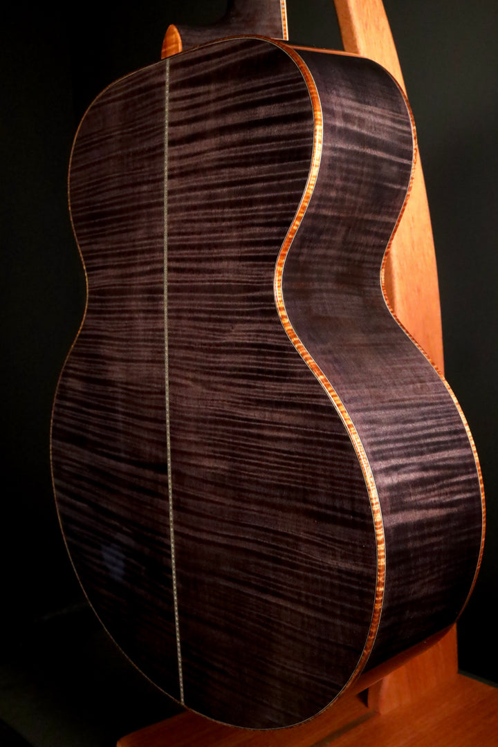 Huss and Dalton MJ Custom - Bearclaw Italian Spruce/Curly Maple/Trans Black Finish (NEW)