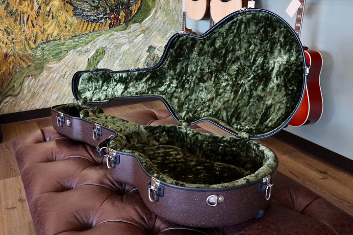 Calton Case - 12 Fret Dreadnought style in Brown Granite/Dark Green Interior
