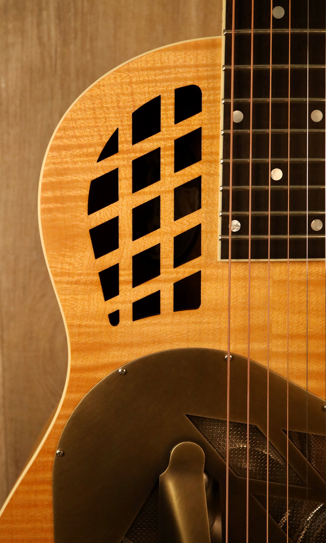 National M1 Tricone Deep Body - Figured Maple (New)