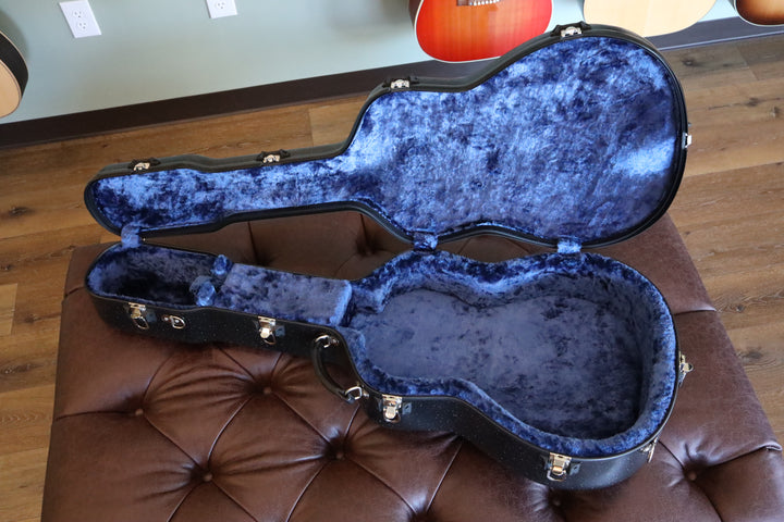 Calton Case - 000-28 12 fret Granite Black/Blue Interior