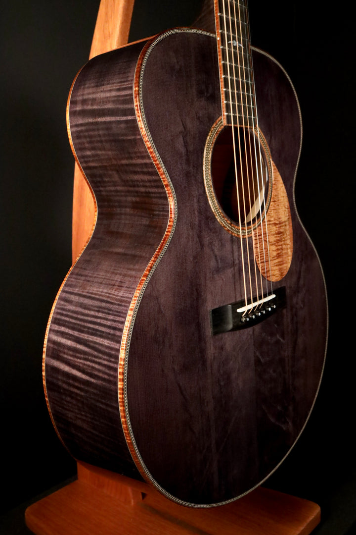 Huss and Dalton MJ Custom - Bearclaw Italian Spruce/Curly Maple/Trans Black Finish (NEW)
