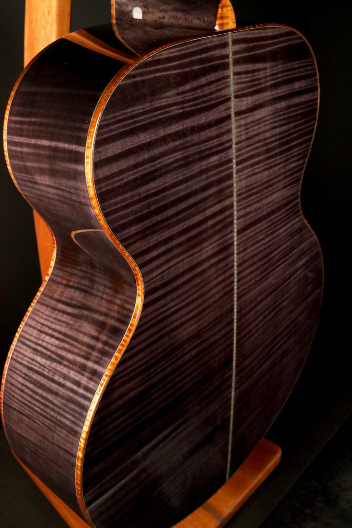 Huss and Dalton MJ Custom - Bearclaw Italian Spruce/Curly Maple/Trans Black Finish (NEW)