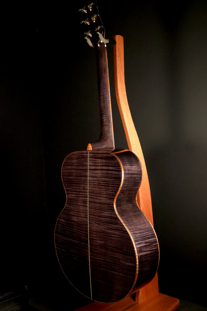 Huss and Dalton MJ Custom - Bearclaw Italian Spruce/Curly Maple/Trans Black Finish (NEW)