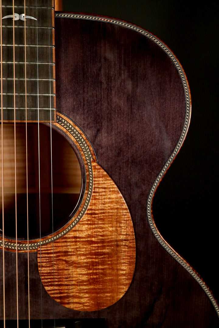 Huss and Dalton MJ Custom - Bearclaw Italian Spruce/Curly Maple/Trans Black Finish (NEW)