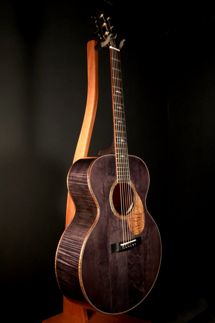 Huss and Dalton MJ Custom - Bearclaw Italian Spruce/Curly Maple/Trans Black Finish (NEW)