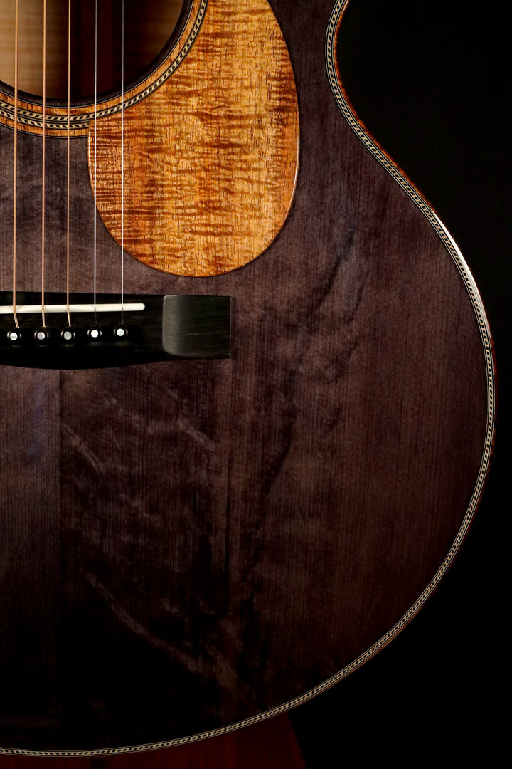 Huss and Dalton MJ Custom - Bearclaw Italian Spruce/Curly Maple/Trans Black Finish (NEW)