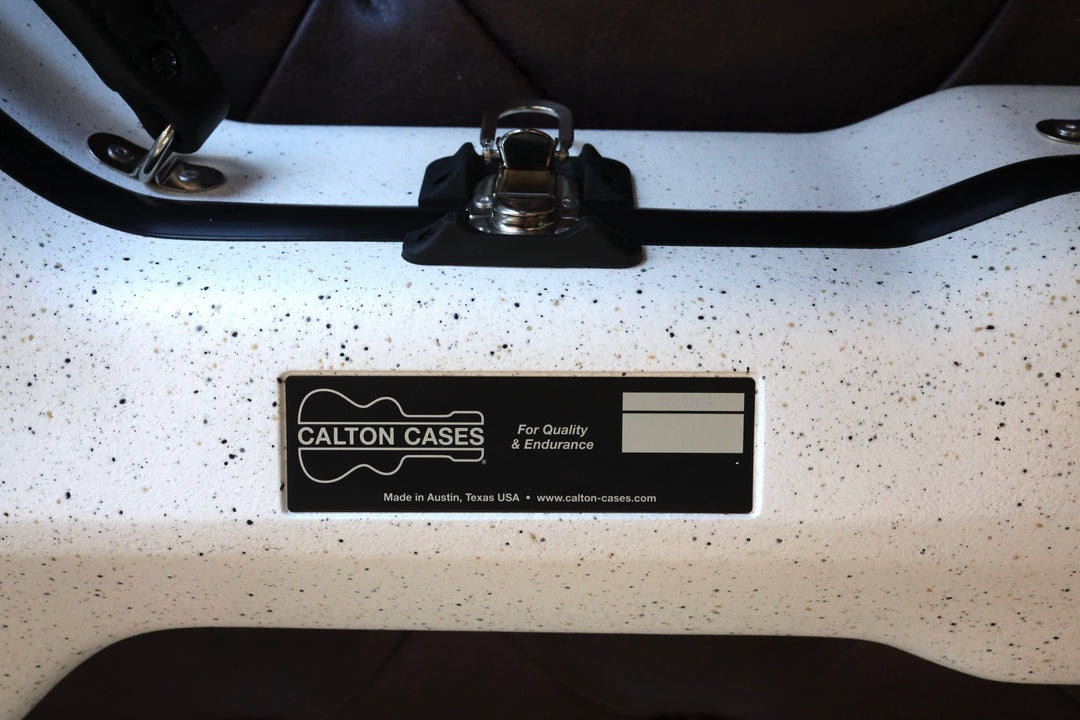 Calton Case - 00 12 Fret White Granite/Aqua Interior