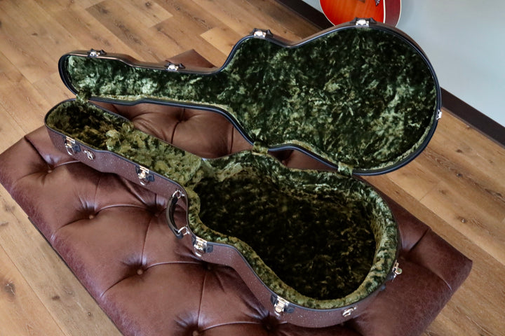 Calton Case - 12 Fret Dreadnought style in Brown Granite/Dark Green Interior