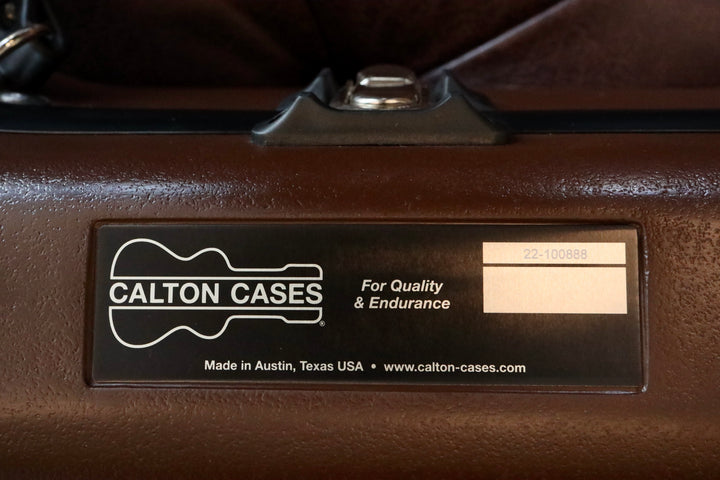 Calton Case - J-45 style, Brown Exterior/Pink Interior
